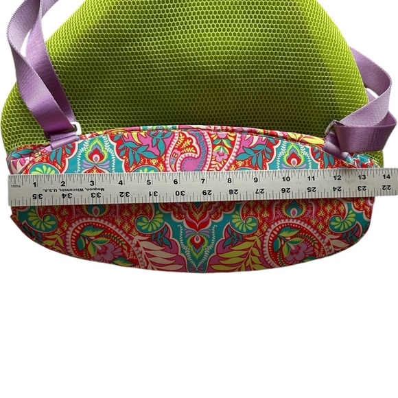 VERA BRADLEY Citrine Paisley in Paradise Mesh Drawstring Backpack Lined - Picture 5 of 9